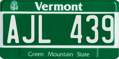 VT license plate AJL439