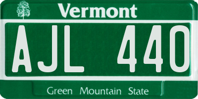VT license plate AJL440