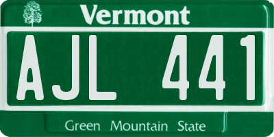 VT license plate AJL441