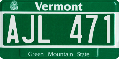 VT license plate AJL471