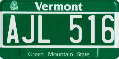 VT license plate AJL516