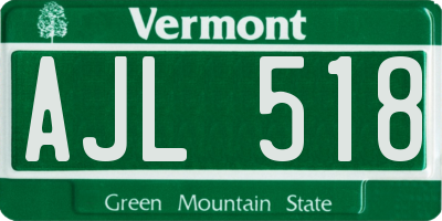 VT license plate AJL518
