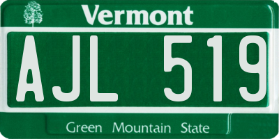 VT license plate AJL519