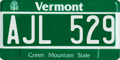 VT license plate AJL529