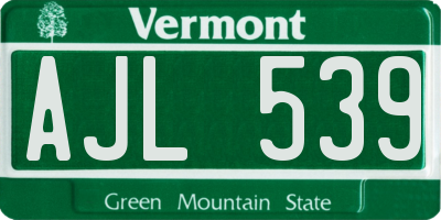 VT license plate AJL539