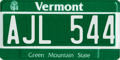 VT license plate AJL544