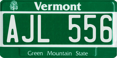 VT license plate AJL556