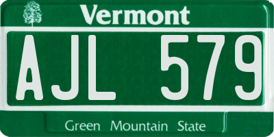 VT license plate AJL579