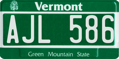VT license plate AJL586