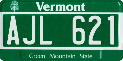VT license plate AJL621
