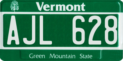 VT license plate AJL628