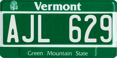 VT license plate AJL629