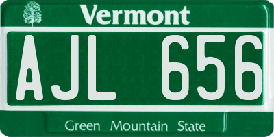 VT license plate AJL656