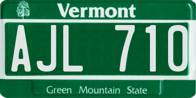 VT license plate AJL710