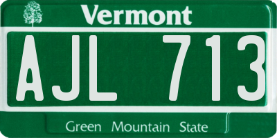 VT license plate AJL713