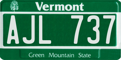 VT license plate AJL737