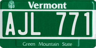 VT license plate AJL771
