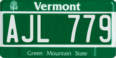 VT license plate AJL779