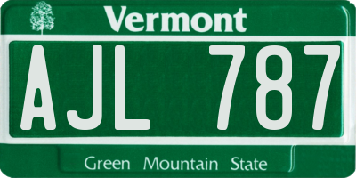 VT license plate AJL787