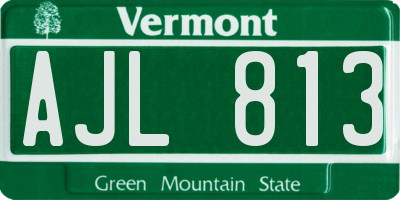 VT license plate AJL813