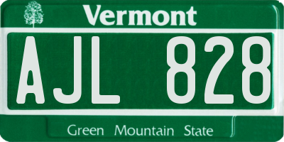 VT license plate AJL828