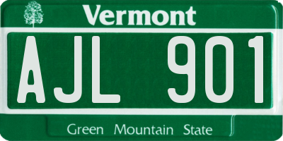 VT license plate AJL901