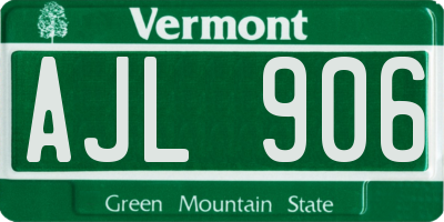 VT license plate AJL906