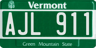 VT license plate AJL911