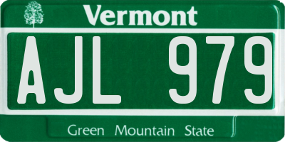 VT license plate AJL979