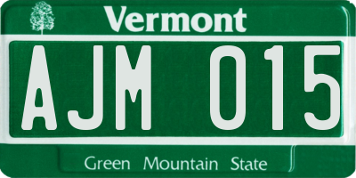 VT license plate AJM015