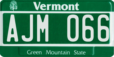 VT license plate AJM066