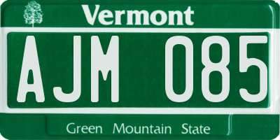 VT license plate AJM085
