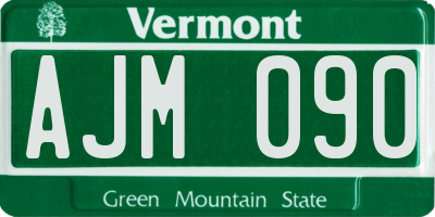 VT license plate AJM090