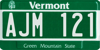 VT license plate AJM121