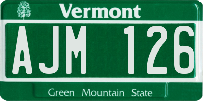 VT license plate AJM126