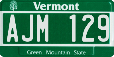 VT license plate AJM129