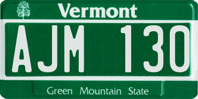 VT license plate AJM130
