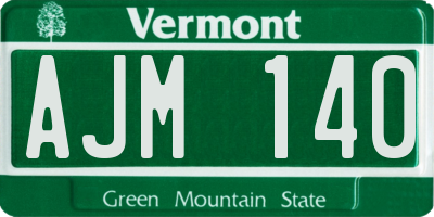 VT license plate AJM140
