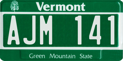 VT license plate AJM141