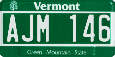 VT license plate AJM146