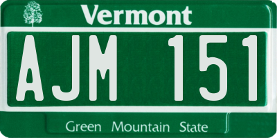 VT license plate AJM151