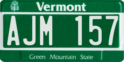 VT license plate AJM157