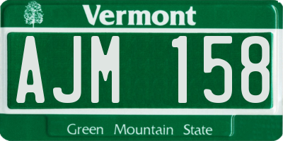 VT license plate AJM158