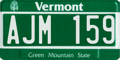 VT license plate AJM159