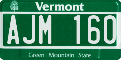 VT license plate AJM160