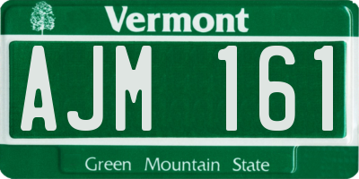 VT license plate AJM161