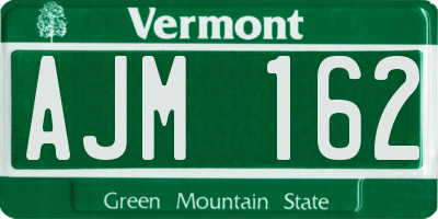 VT license plate AJM162