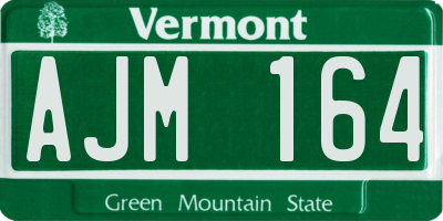 VT license plate AJM164