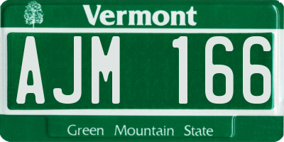 VT license plate AJM166