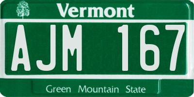 VT license plate AJM167